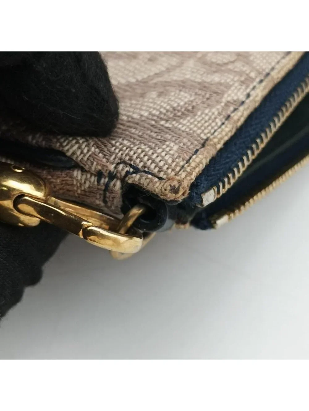 Dior Saddle Navy Beige Pink Jacquard MC Handbag